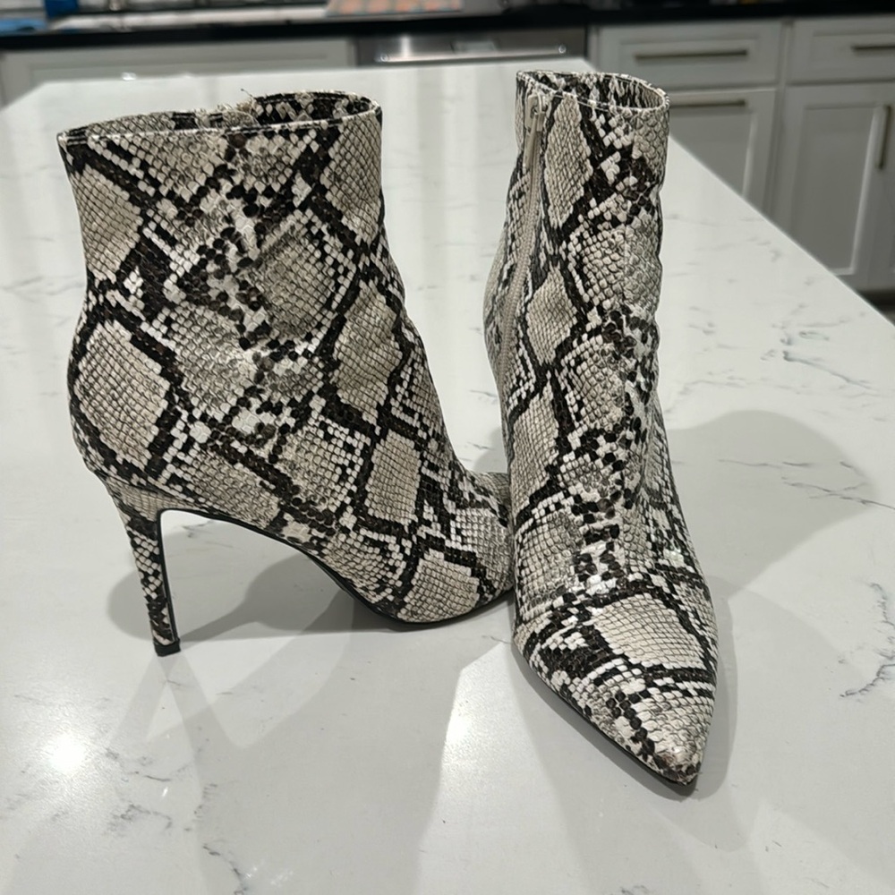 Thalia Sodi high heeled snakeskin ankle boots
